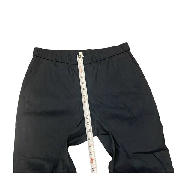 J Jill Linen Stretch Pant Medium Petite Pull On Pockets Cuffed Deep Blue NWT - Picture 5 of 8